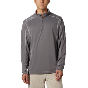 Columbia Sweater Heren, PFG Low Drag 1/4 Zip Top Grijs, 91OMCBRTU